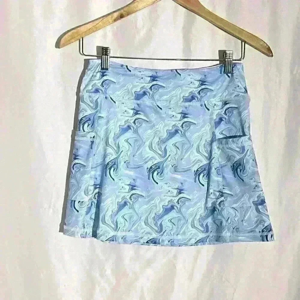 Jack Smith women's multi-colored Blue’s print stretch tennis/golf skort Size S